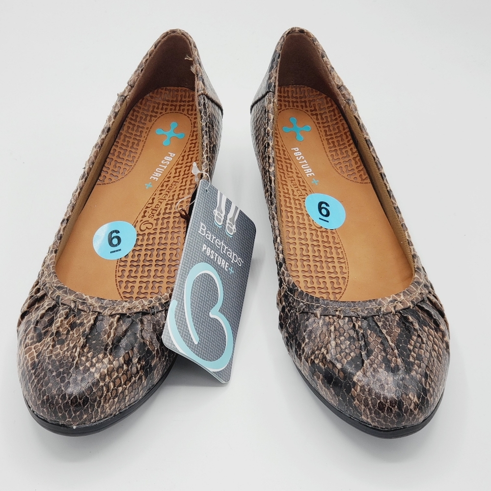 BARETRAPS POSTURE ANIMAL PRINT WOMWN SHOES SZ 6